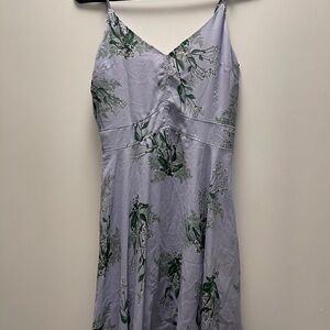 Anthropologie Floral Print Spaghetti Strap Dress